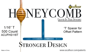 1/16" Honeycomb T Spacers (500 ct Bag)