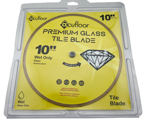 Acufloor 10" Glass Tile Diamond Blade - Premium Glass (Wet Only)