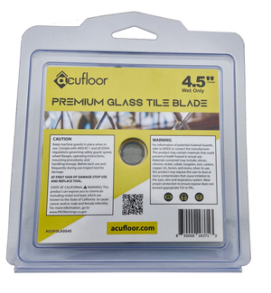 Acufloor 4.5" Glass Tile Diamond Blade - Premium Glass (Wet Only)