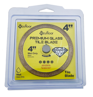Acufloor 4" Glass Tile Diamond Blade - Premium Glass (Wet Only)