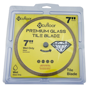 Acufloor 7" Glass Tile Diamond Blade - Premium Glass (Wet Only)