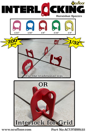1/32" Interlock Horseshoe Spacers (200 ct)