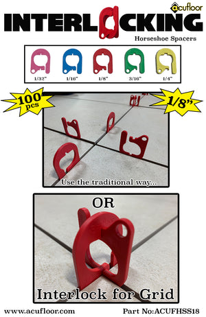 1/8" Interlock Horseshoe Spacers (100 ct)