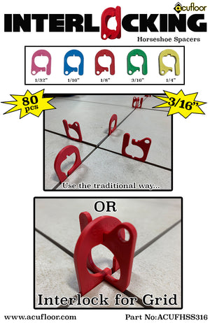 3/16" Interlock Horseshoe Spacers (80 ct)