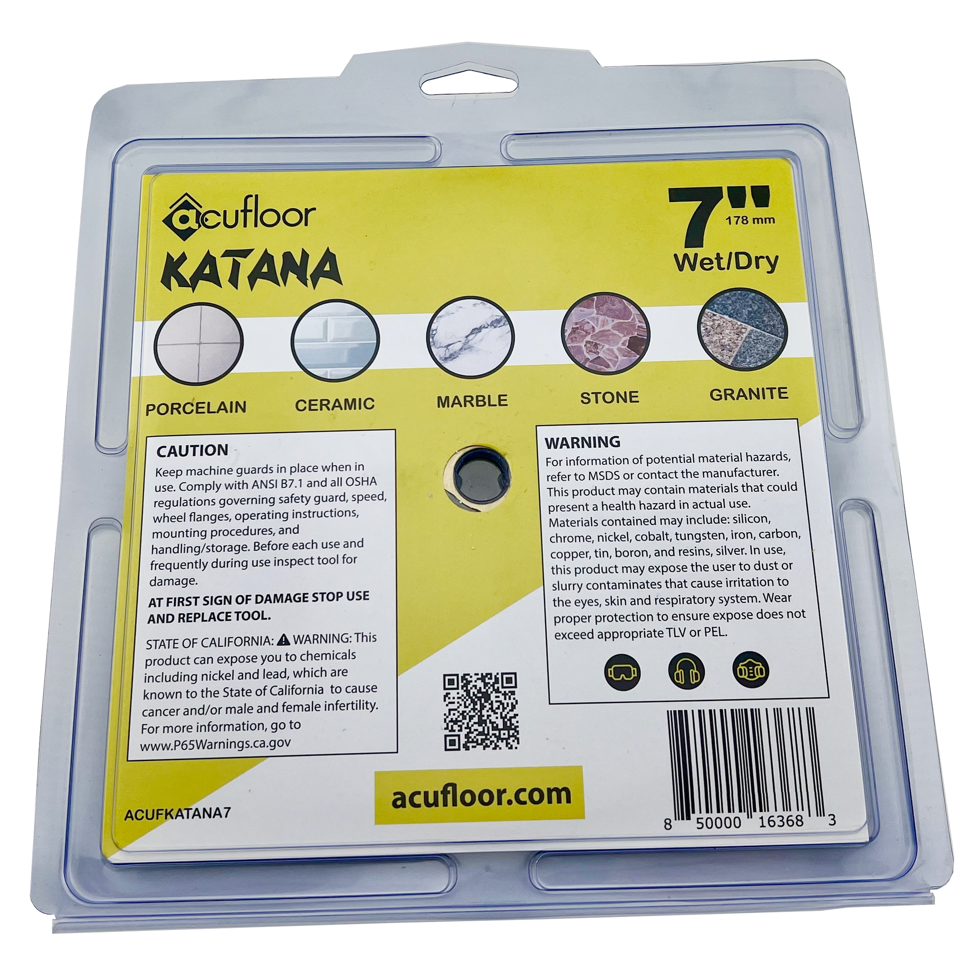 Acufloor 7" Continuous Rim Diamond Blade - Katana (Wet/Dry)