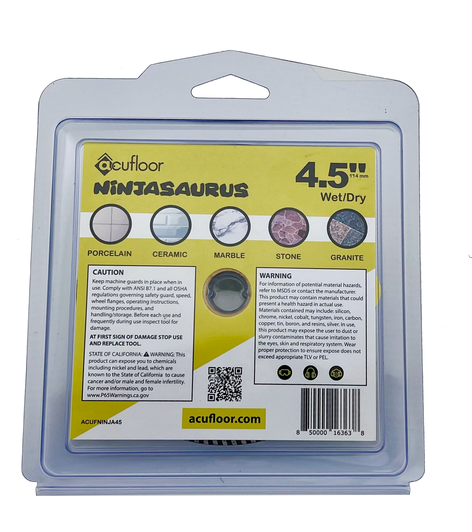 Acufloor 4.5" Turbo Mesh Diamond Blade - Ninjasaurus (Wet/Dry)