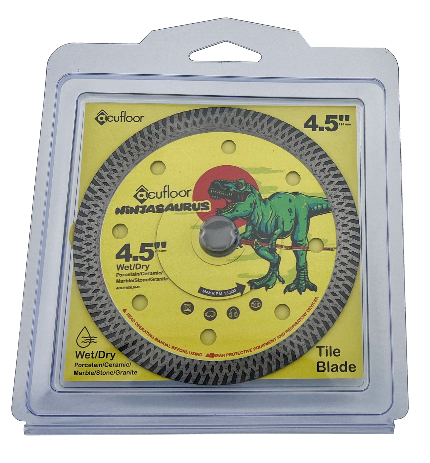 Acufloor 4.5" Turbo Mesh Diamond Blade - Ninjasaurus (Wet/Dry)