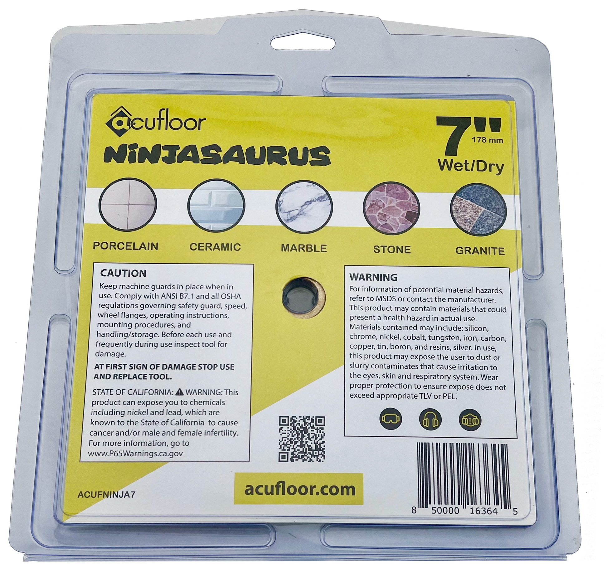 Acufloor 7" Turbo Mesh Diamond Blade - Ninjasaurus (Wet/Dry)