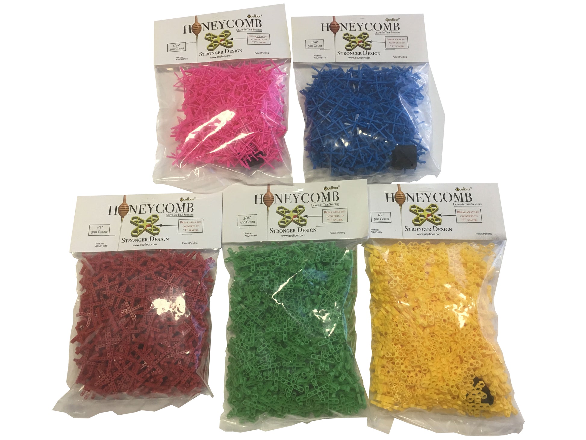 3/16" Honeycomb Spacers (500 ct Bag) - Acufloor