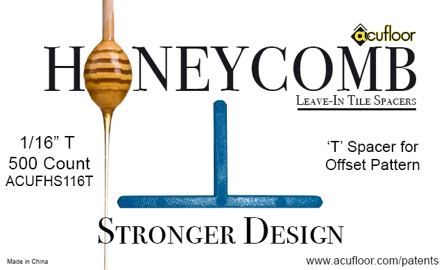 1/16" Honeycomb T Spacers (500 ct Bag)