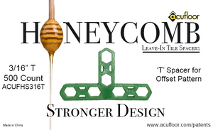 3/16" Honeycomb T Spacers (500 ct Bag)